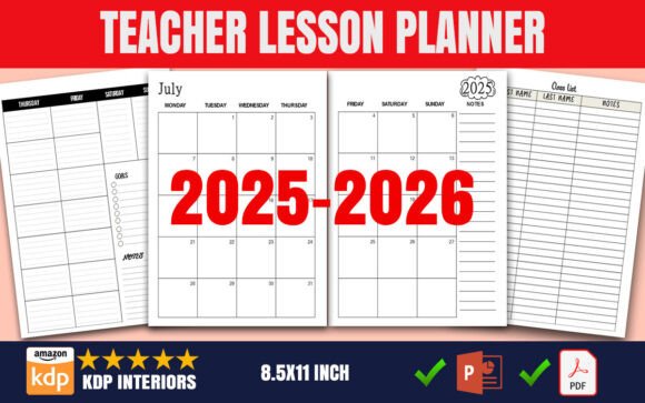 Download Teacher Lesson Planner 2025-2026 - Son Collection