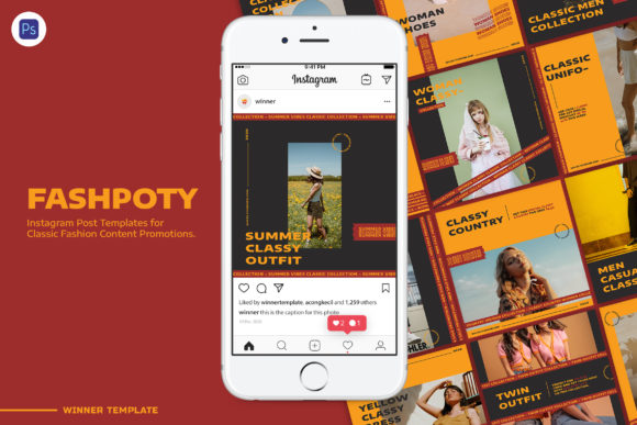 Download Fashpoty Instagram Fashion Post Template - Premium Resources