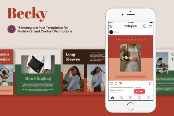 Download Becky Instagram Fashion Post Template - Fashion post Collection