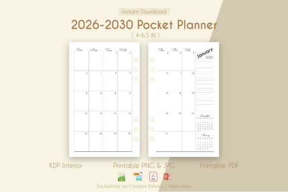 Download 2026–2030 Pocket Calendar - 2030 Collection