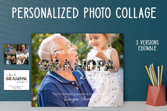 Download Personalized Grandpa Photo Collage - Son Collection
