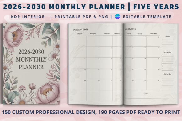Download 2026&ndash;2030 Monthly Planner | Five Years - 2030 Collection