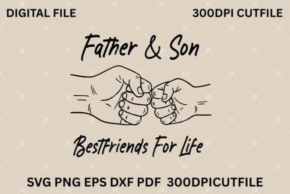 Download Father and Son Fist Bump SVG - Son Collection